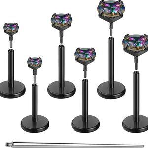 20G 18G 16G Flat Back Earrings Stud Nose Ring Titanium Internal Thread Tragus La